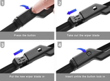 Premium Wiper Blades Replacement for Tesla Model S & Model X (2016–2025+) – Clear Vision, Easy Installation