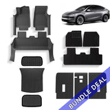 Tessgo Custom-Fit All-Weather Full Coverage Floor Mats for Tesla Model Y Juniper 2025+ Full Interior Set