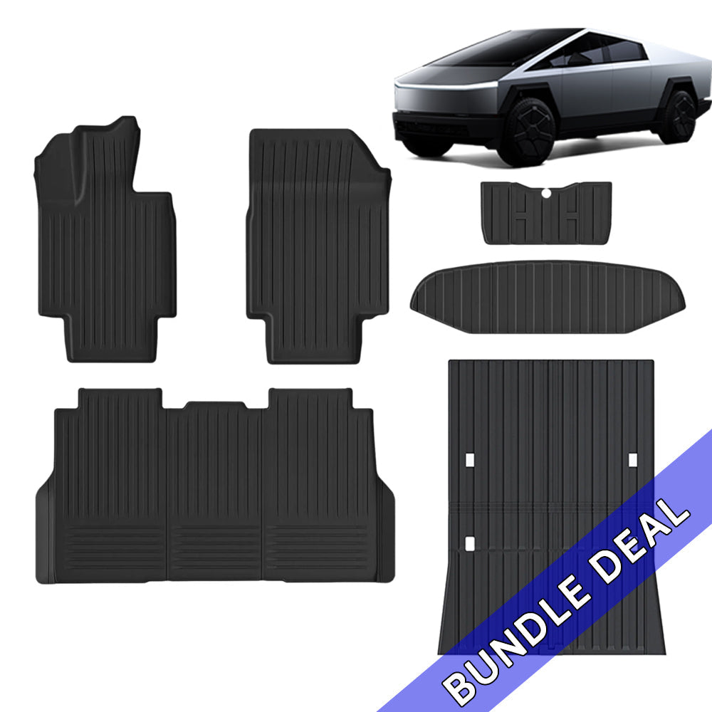 Bundle: Cybertruck Floor Mats & Bed Liners Full Set (6 PCS)