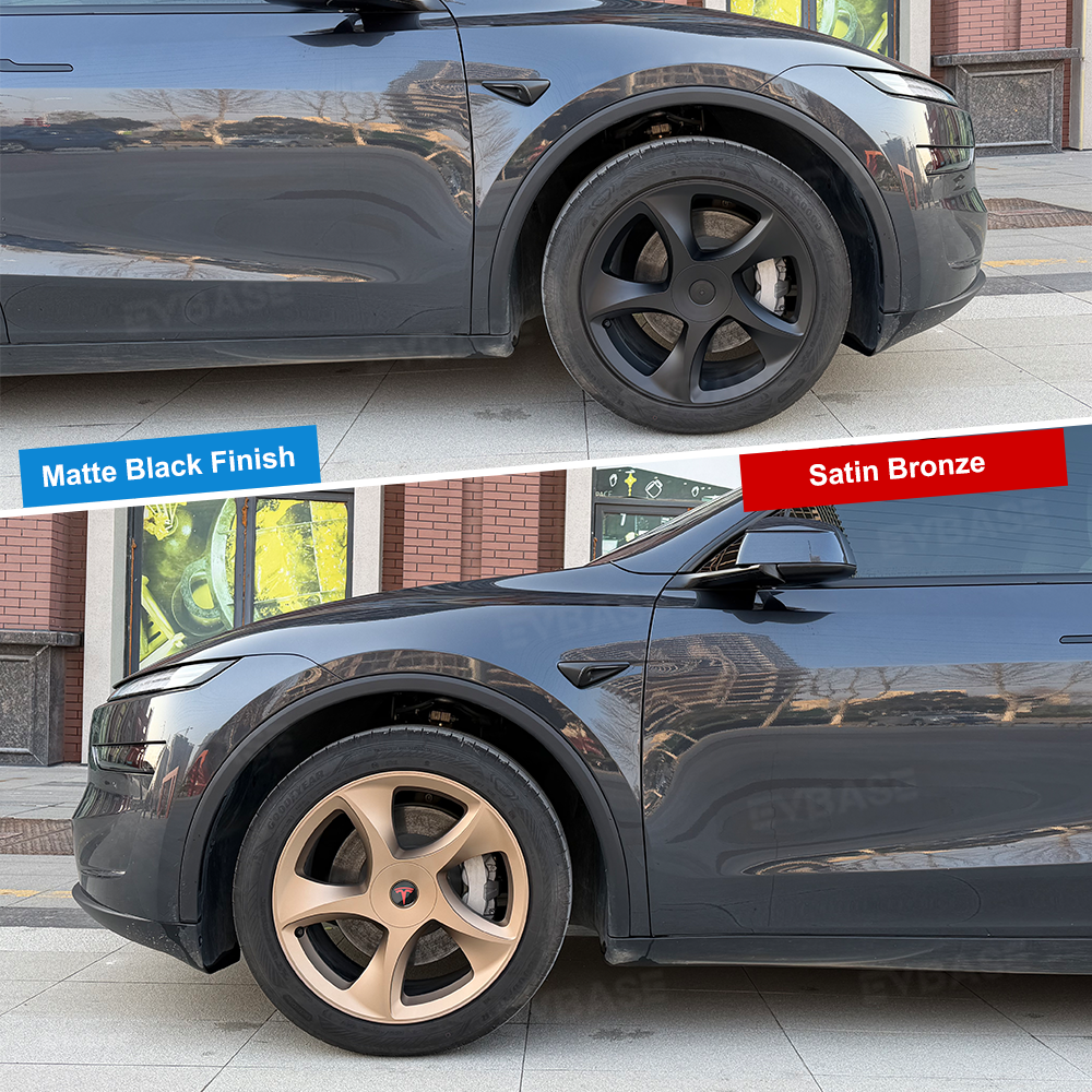 Tessgo 19" Crossflow Style 3D Sculpted Wheel Covers for Tesla Model Y Juniper