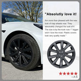 18" Matte Black Aero Style Wheel Covers for Model 3 2017–2023 4PCS