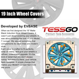 Induction Style 19" Wheel Covers for Model Y Juniper Matte Black Set of 4