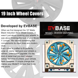 Model Y Juniper Wheel Covers 19 Inch Induction Style Matte Black Hubcaps Rim Covers for Tesla