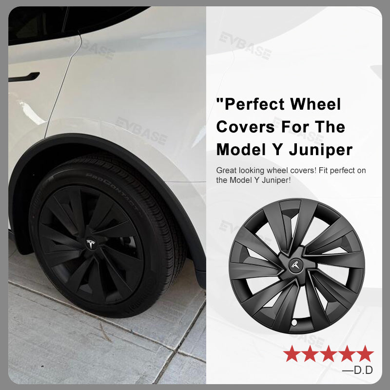 Tessgo "Helix-Aero" 19" Spiral Style Wheel Covers for Tesla Model Y Juniper 4PCS