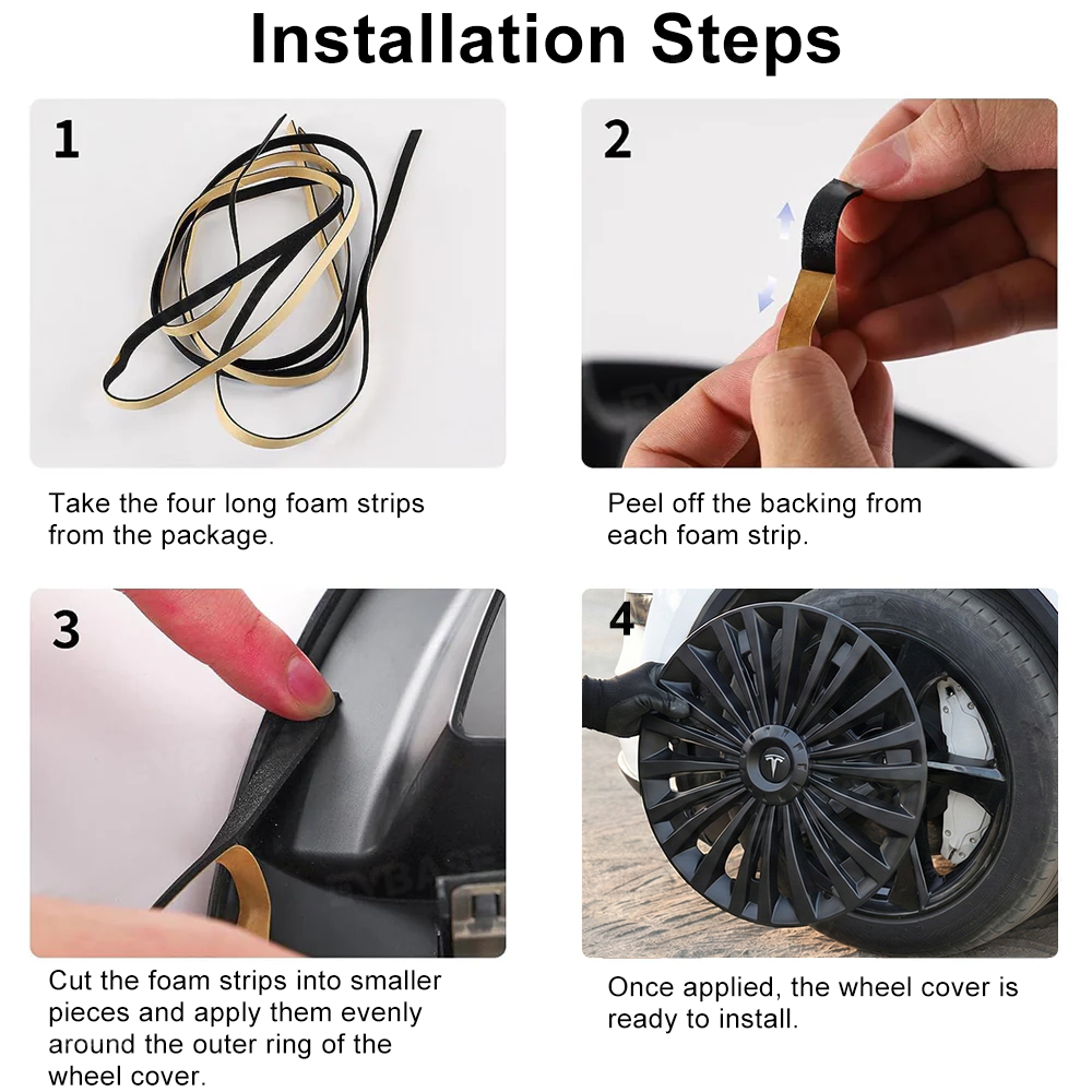 Tessgo 19" Luxury Multi-Spoke Wheel Covers for New Tesla Model Y Juniper