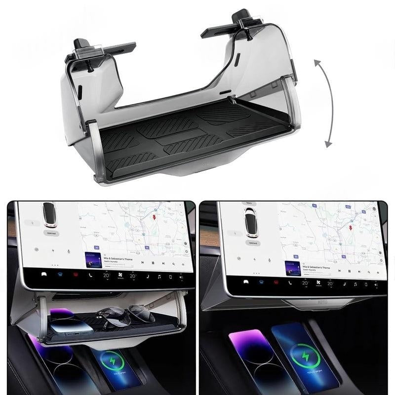 Hidden Central Control Screen Lower Storage Box for Tesla Model 3/Y 2017-2026