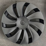 Tessgo 19" Überturbine Style Wheel Covers for Model Y Juniper – Matte Black Hubcaps for Crossflow Wheels, OEM Fit Upgrade