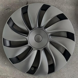 Tessgo 19" Überturbine Style Wheel Covers for Model Y Juniper – Matte Black Hubcaps for Crossflow Wheels, OEM Fit Upgrade