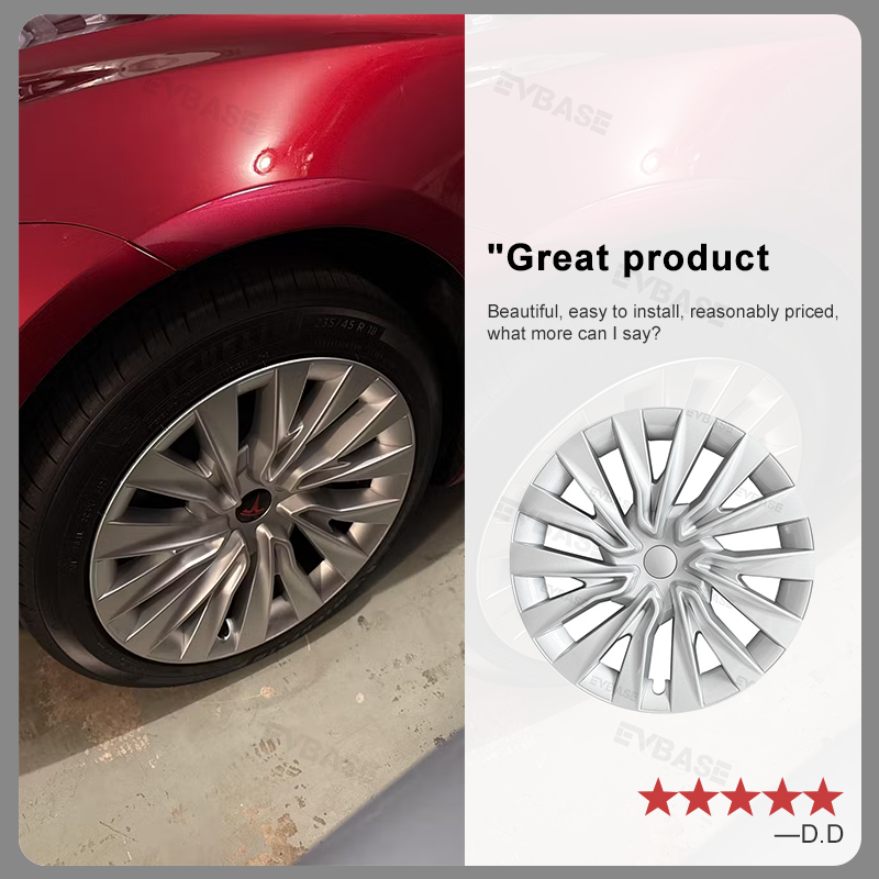 Tessgo 18" Nova Style Dual-Color Wheel Covers for Tesla Model 3 Highland