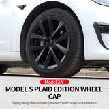 TESSGO Model 3 18 inch Arachnid Wheel Covers Replacement Wheel Cap 2017-2023 Model 3 Matte 4PCS