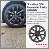 Arachnid Style 18" Wheel Covers for Model 3 2017–2023 Matte Black Set of 4