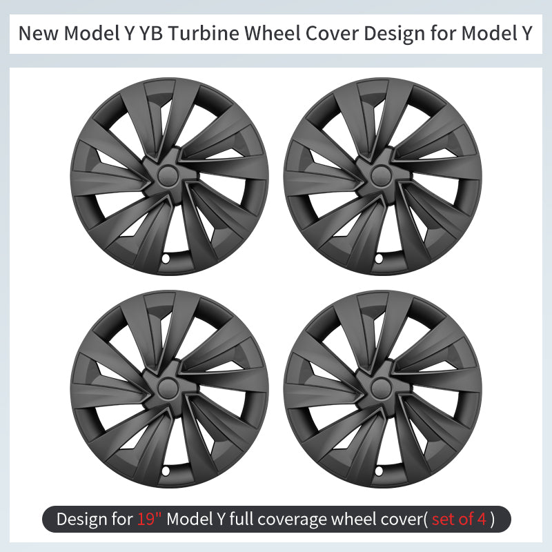 Tessgo "YB-Aero" 19" Turbine Style Wheel Covers for Tesla Model Y Juniper