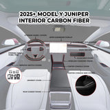 Bundle: 2025+ Tesla Model Y Juniper Interior Carbon Fiber Full Kit (37 Piece) Real Dry Molded Carbon Fiber