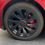 Turbine Style 18" Wheel Covers for Model 3 Matte Black Set of 4